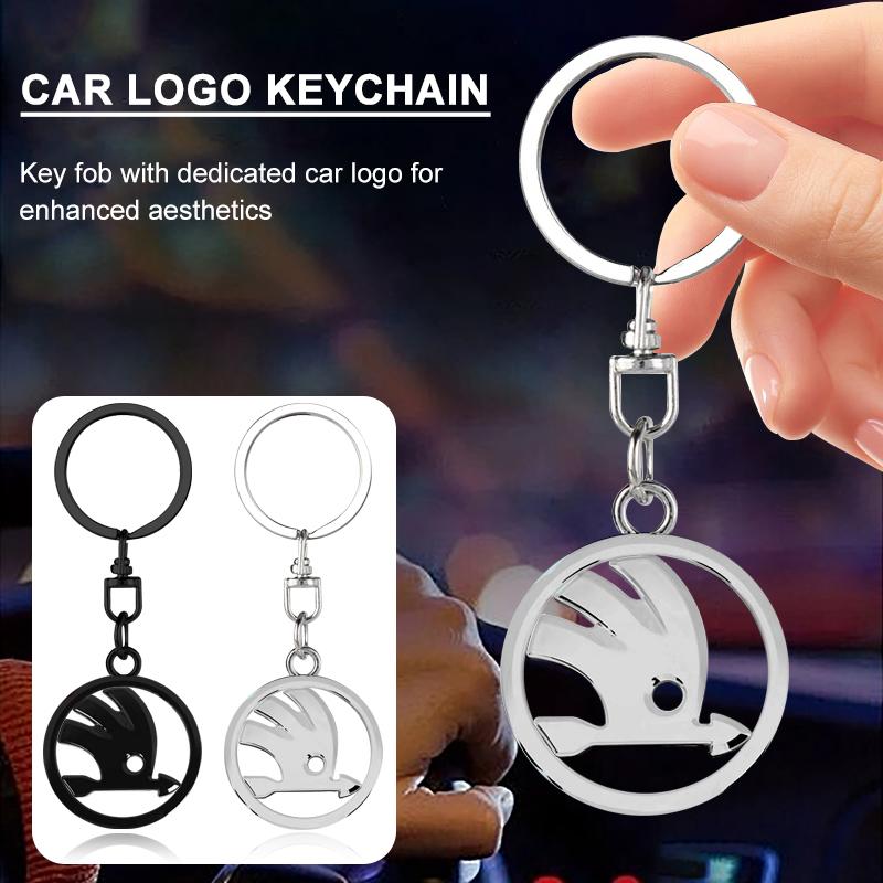 Bil Flettet Tau Nøkkelring Nøkkelring Nøkkelholder Par Gaver til Skoda 3 2 VRS Vision Rapid Kodiaq Favorit Rapid Octavia A5 A7 Superb