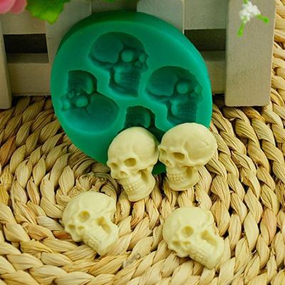 3D Totenkopf Silikon Fondant Kuchenform Schokolade Halloween Party DIY