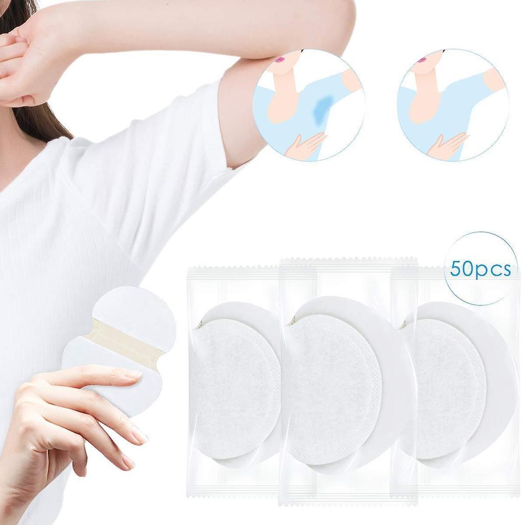 100 Pcs (50 Pair) Disposable Underarm Pads Armpit Sweat Pads Perspiration Pads Shield Absorbing