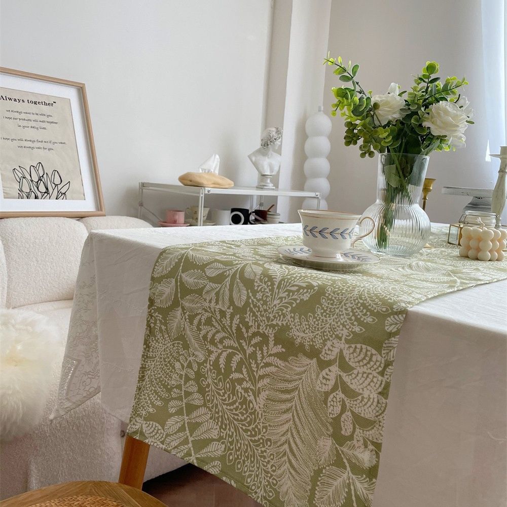 Table Flag Waterproof Plant Flower Ins Retro Dining Table Coffee Table Decorative Fabric Entrance Cabinet Cover
