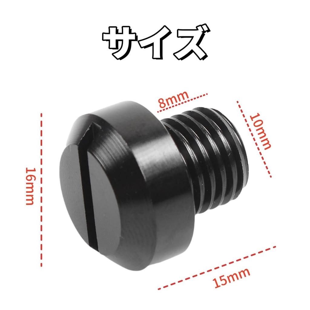 Mirror Hole Cover Caps M10 X 1.25 Positive Screw + Reverse Screw Motorcycle Mirror