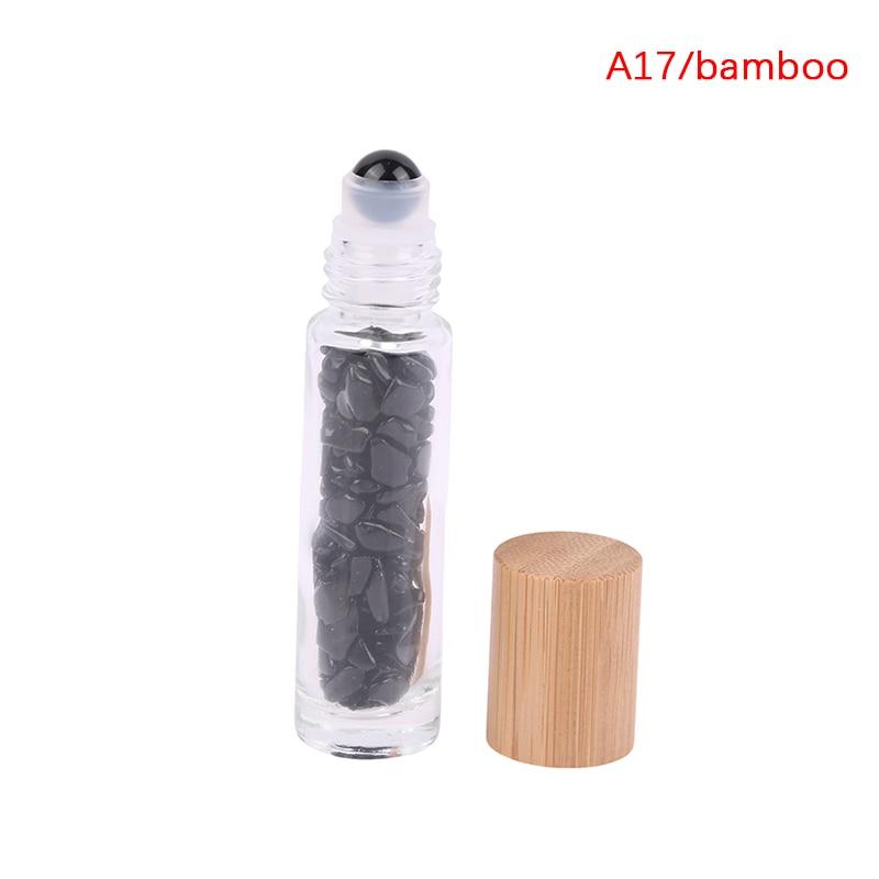 10ml Natürlicher Edelstein Roll-On Flasche Nachfüllbar Ätherisches Öl Körperparfüm Glas innen Heilkristall Schönheits-Chips 1 Stück