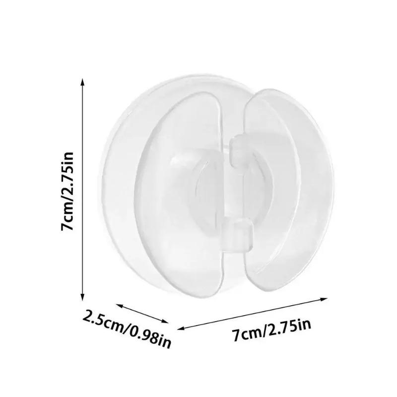 1pcs Wear Resistant Cord Organizer Self Adhesive Hook Round Storage Case Wire Management Transparent Wire Fixing Clip Desk