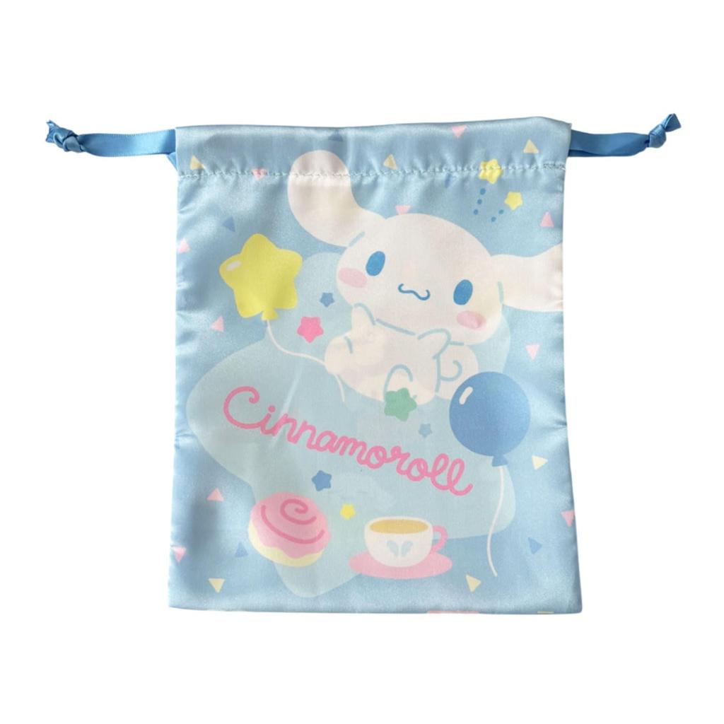 Small Planet Sanrio Ribbon Drawstring Bag Cinnamoroll Simple and Cute