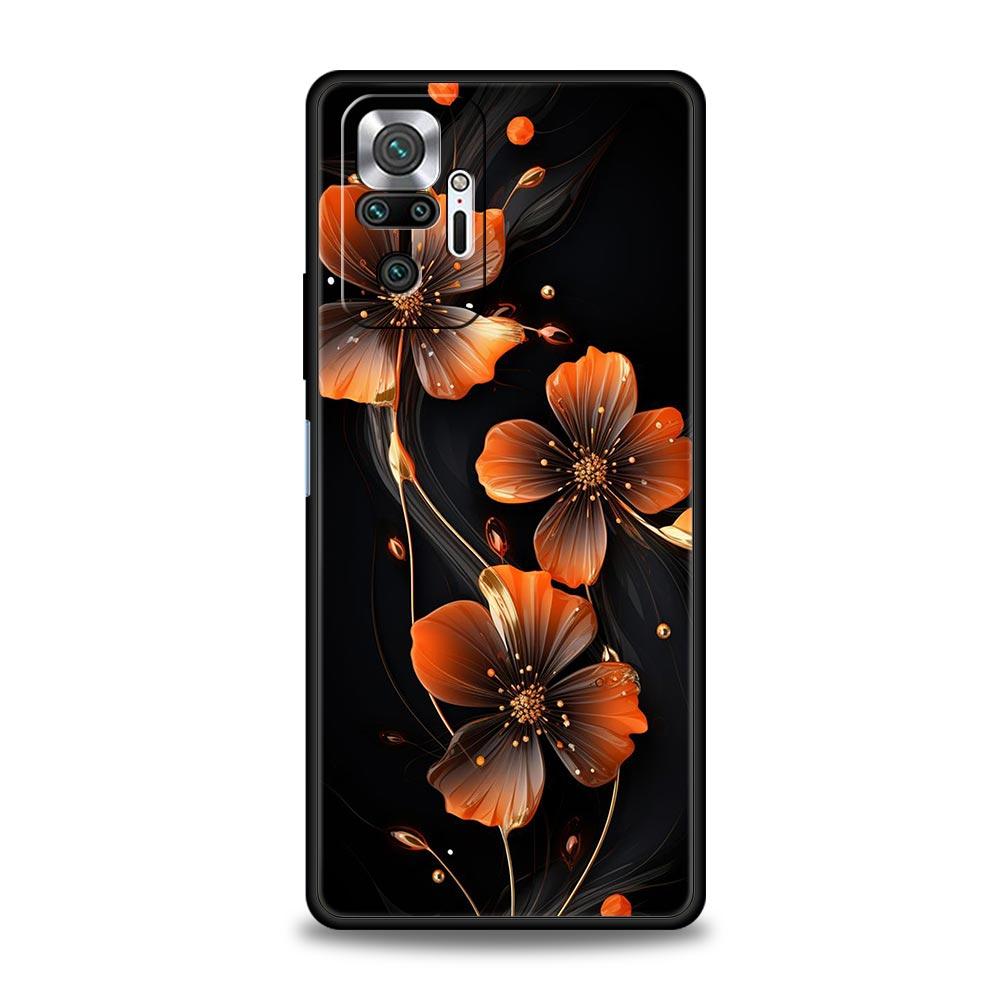 Beauty Flowers Leaves Phone Case For Xiaomi Redmi Note 14 13 12 5G 9S 9 10 11 Pro Plus 9T 14C 13C 12C 10C 9C 9A Soft Cover
