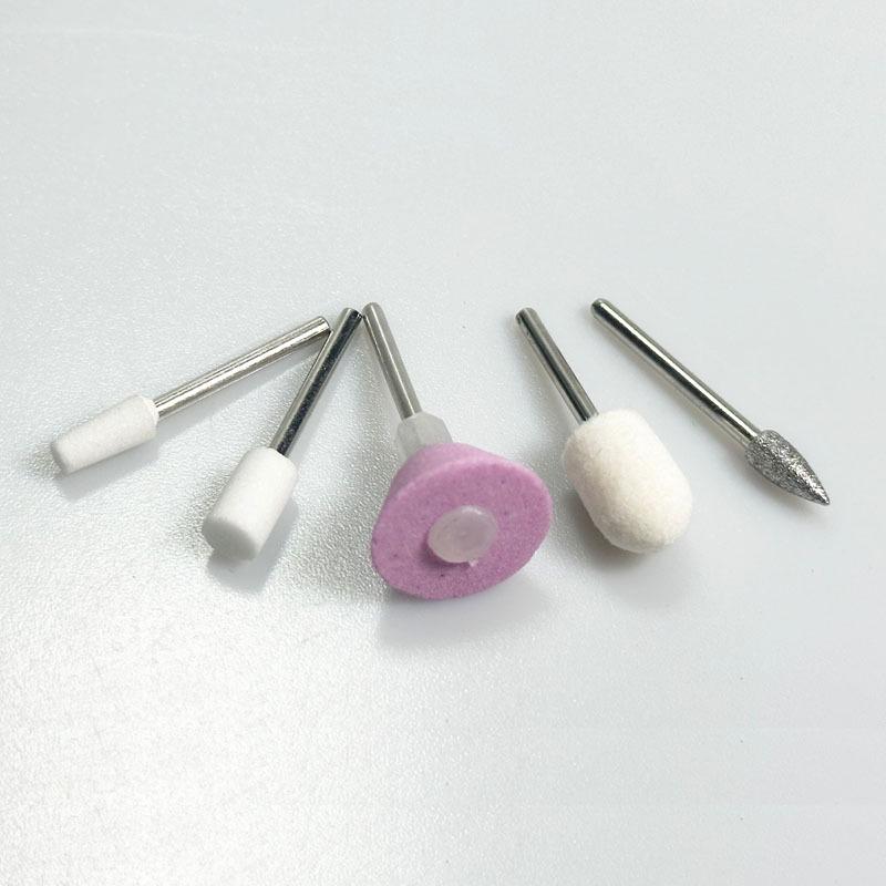 Nail Art Grinding Head & File Set: 5-Piece Grinder & File Combo, 2.3X20.