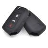Flip 3-Tasten-Silikon-Schlüsselhülle für Toyota Corolla Hilux Avensis Prado Fortuner RAV4 Protect Cover