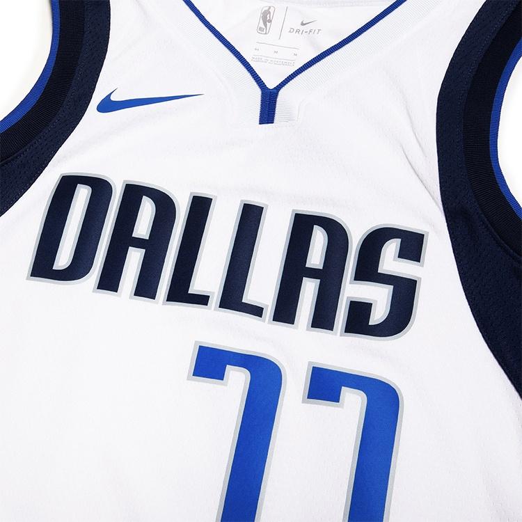 Nike Casual Sports NBA Dallas Mavericks Luka Doncic Swingman Jersey Men's White 864411-102