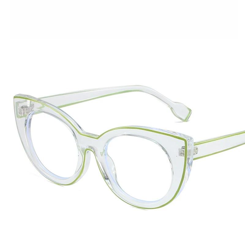

Men s Women s Stylish Latest Anti-blue Light Flat Eyewear Stylishable Design Optical Eyewear Cat s Eye Full Rim Popular Eyeglasses as picture
