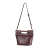 Fashionable Retro Style Genuine Leather Bucket Bag Women Full Tree Cream Vegetable Tanned Cowhide Handbag Crossbody