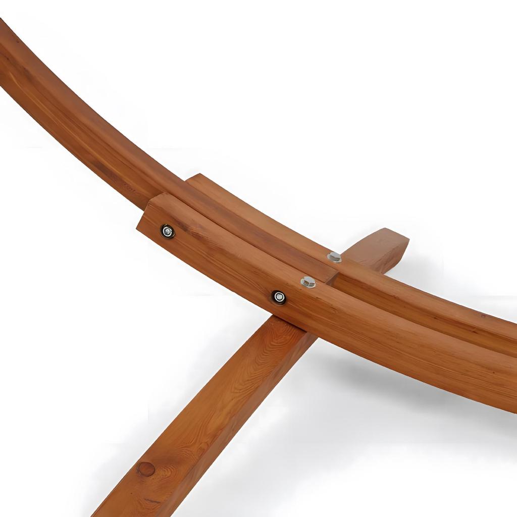 Outdoor Balcony Rocking Chair and Swing Hammock with Wooden Stand