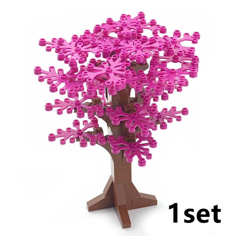Tree Flower Grass Plants Garden Green Bush DIY Building Blocks Compatible City DIY MOC Building Blocks Accessories Parts