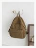 Schoolbag Solid Color Literary and Lightweight Small Backpack Women's Japanese Simple Travel Mountaineering Backpack Folded Texture Small School Bag
