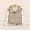 Cotton vest women's short autumn and winter new hooded vest outer wear versatile loose thickened thermal vest jacket