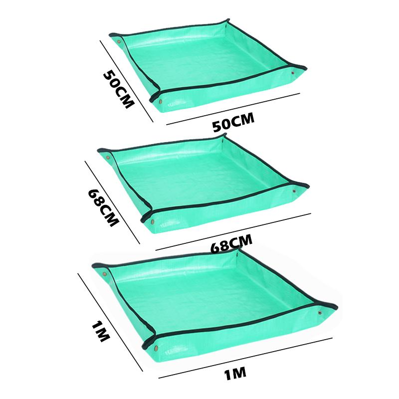 50/68/100cm Gardening Plant Square Mat Waterproof Thicken Indoor Transplanting Trays Garden DIY Bonsai Potting Mats Tarp Durable