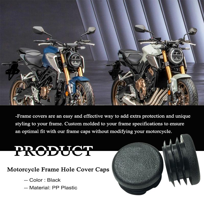 2pcs Motorcycle Frame End Caps Frame Hole Cover Caps Plug Decorative For Honda CB125R CB300R CB 125 300 R 2018-2023 2021 2022