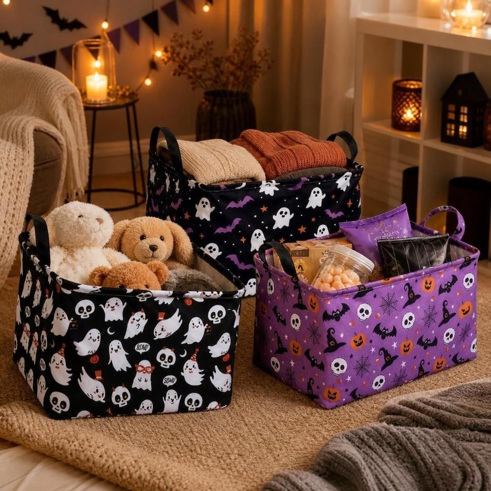 Ghost Clothes Storage Box Pumpkin Sundries Organizer Practical Cartoon Toys Basket Household