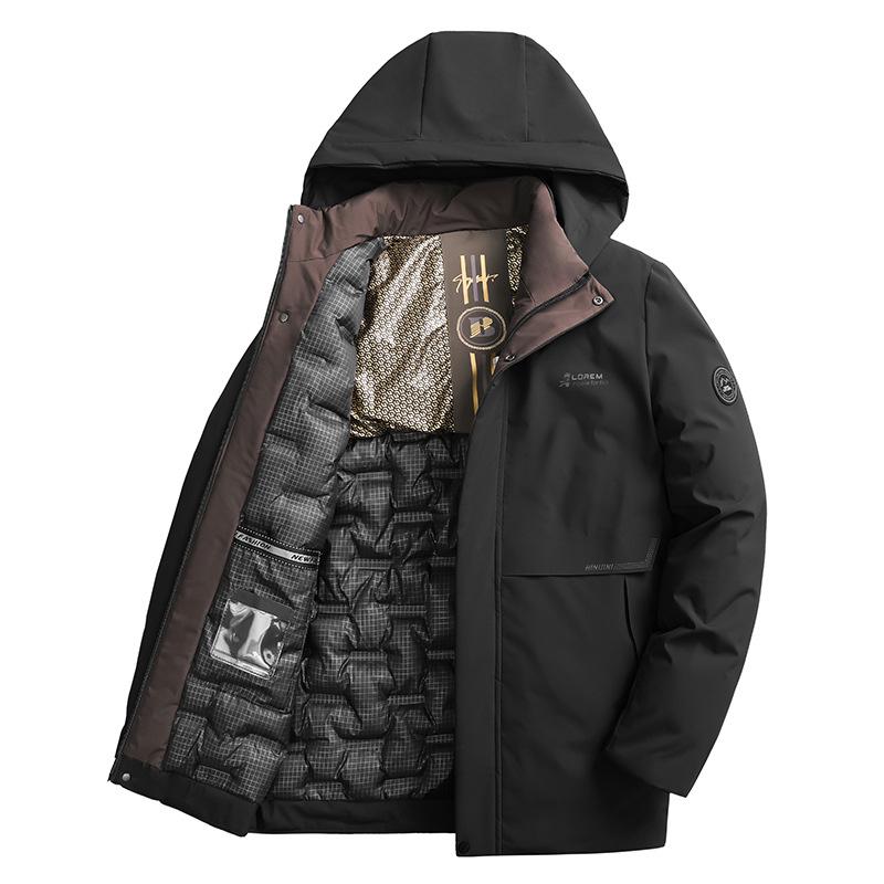 Men’s Large Winter Coat: Heat-Collecting Cotton Jacket with Plus Velvet for Dad, Middle-Aged and Elderly, Thickened for Autumn and Winter.