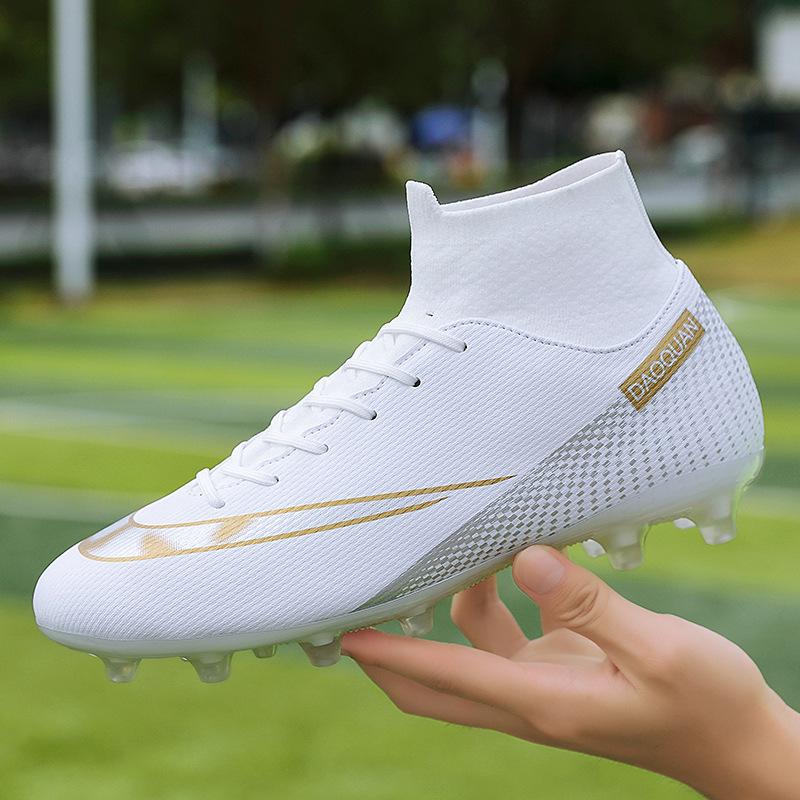 High-top football shoes long spikes World Cup game shoes adult broken spikes football shoes