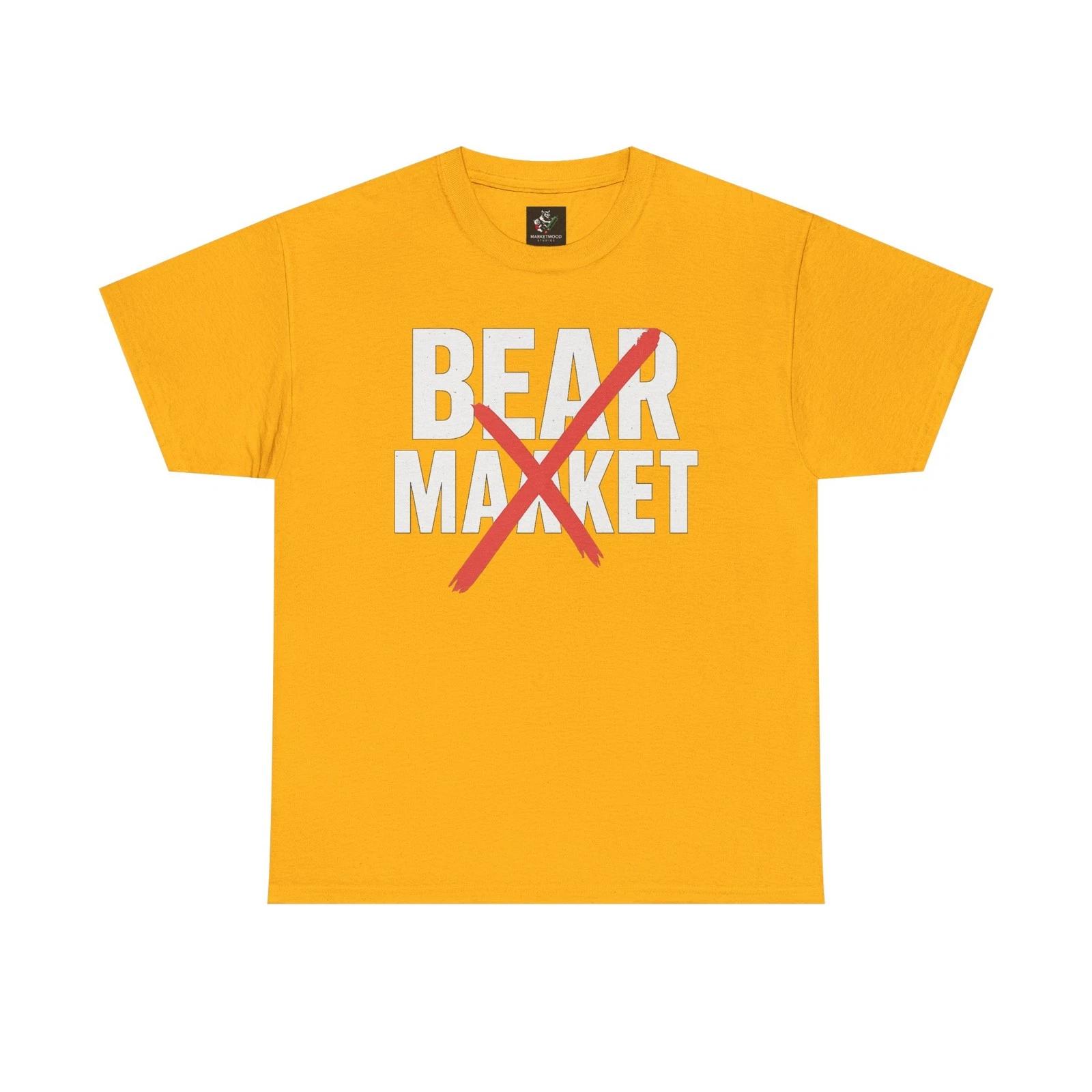 Bear Market Tee   Stock Market Slogan Shirt, Invest Finance Graphic yellow S
