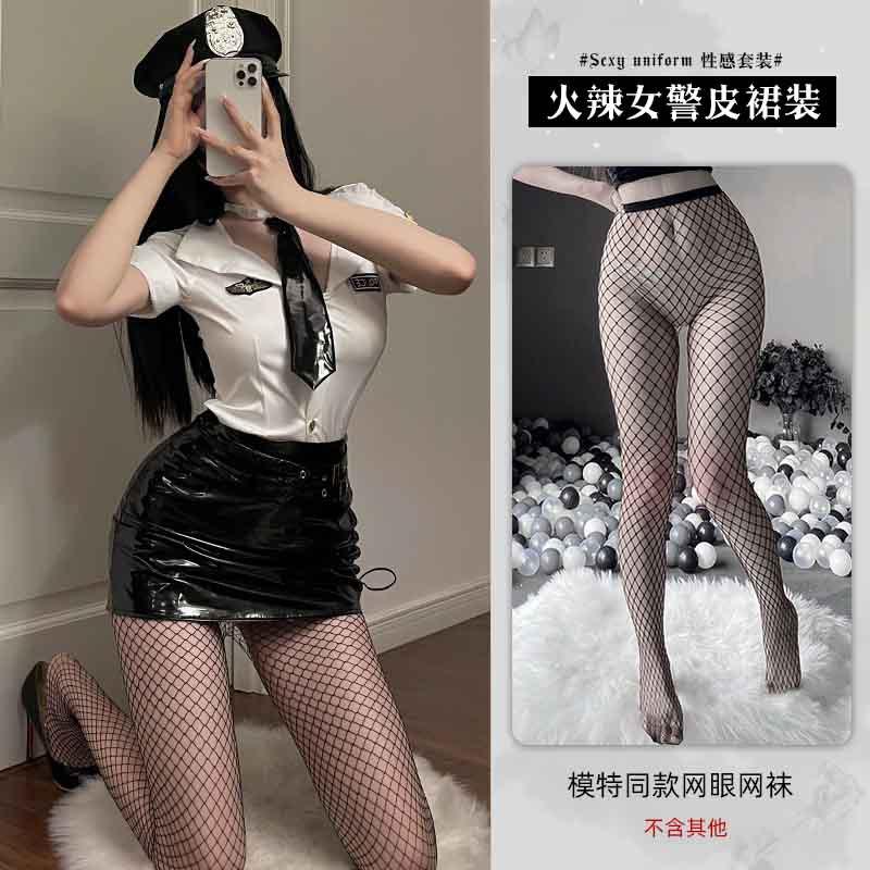 Xianyi Sexy Lingerie Nightclub Sexy Policewoman Uniform Seduction Passion Clothes Patent Leather Flight Attendant Suit Free 510