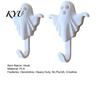 Space Saving Organizer 2Pcs 3D Printed Halloween Ghost Wall Hook, Decorative White Hanger for Home Decor Hats Towels Keys, Creative Storage