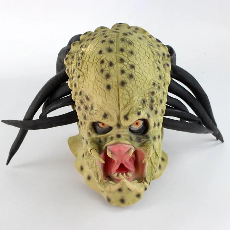 1:1 Alien Vs. Predator Cosplay Mask Adult Unisex Latex Mask Helmet Halloween Party Accessories Props