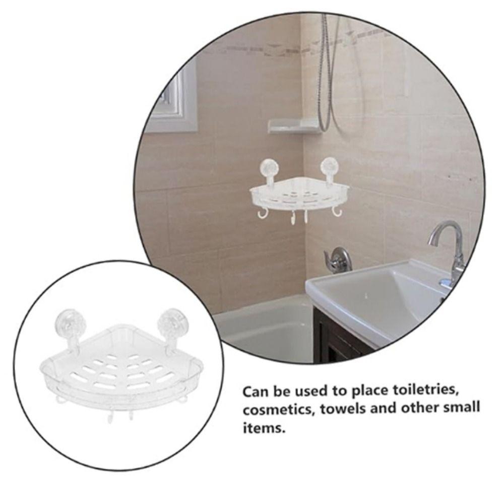 Plastic Bathroom Corner Storage Shelf Convenient Cosmetic Holder Storage Rack Hostel