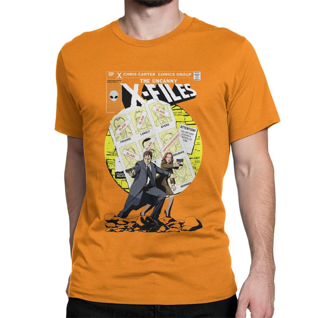 Unheimlich Akte X T-Shirt für Herren Alien Kreativ Reine Baumwolle T-Shirt Rundhals Kurzarm T-Shirt Übergröße Kleidung