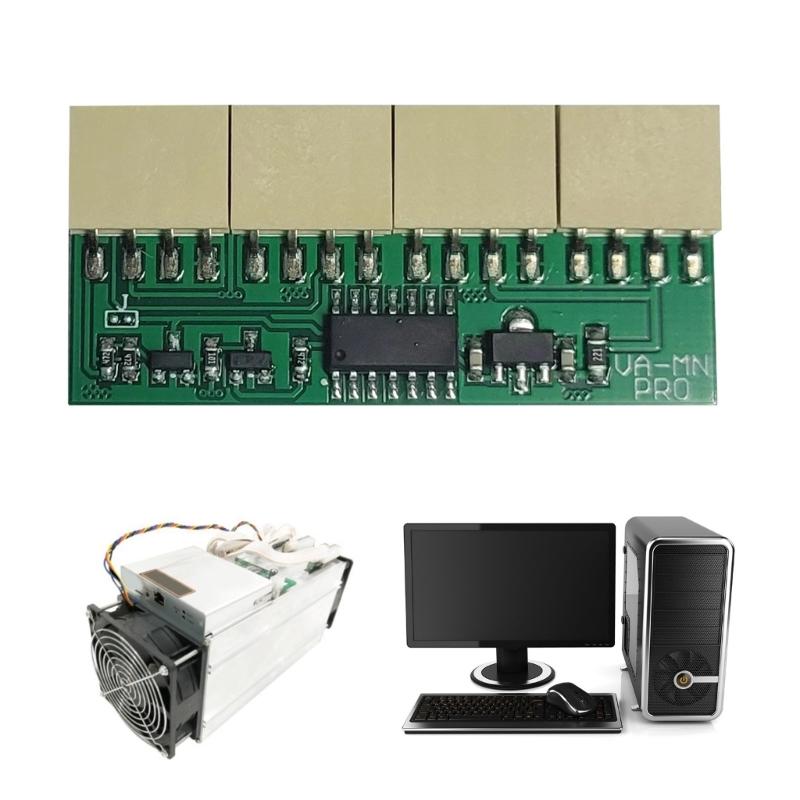 Fast Speed Fan Emulator, 3000PRM to 8400RPM 4 in 1 PC Cooling Accessory for S19 S19pro D9 Series Computer