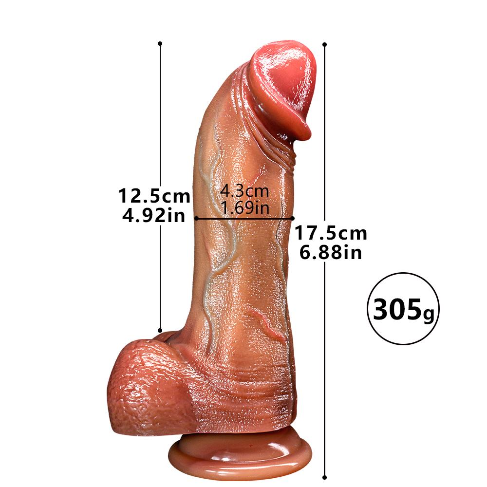 Starker Mann Superweicher Dildo Phallus Fleischiger gerader und gerader Penis weiblicher Masturbator Sexspielzeug für Erwachsene