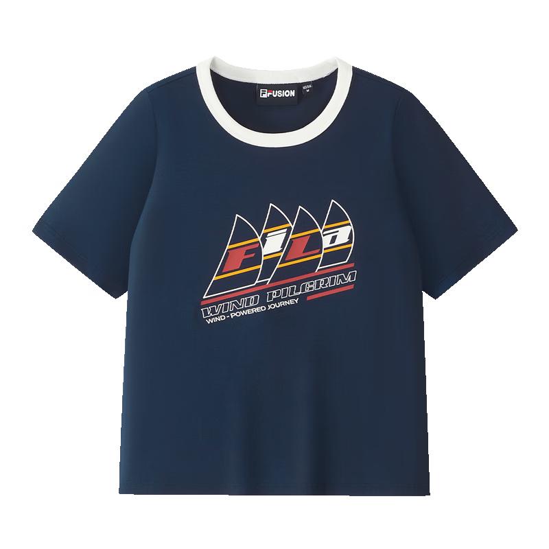 FILA FUSION Women s Slim-Fit Knit T-Shirt M