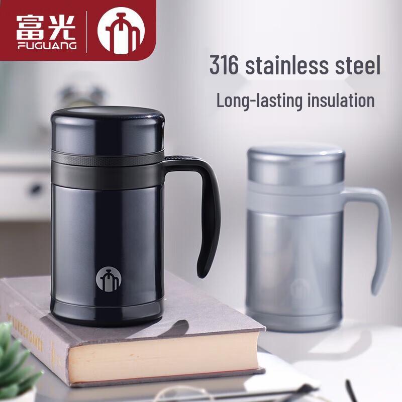 FUGUANG 316 Stainless Steel Business Thermos Mug 398ml