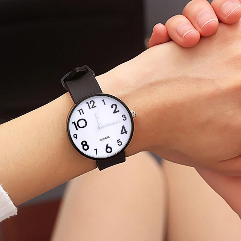 Students Soft Exam Cute Mori Girl Candy Color Couple Girlfriend Watch Trendy Simple Quartz Watch