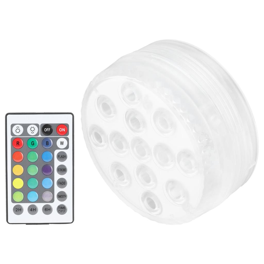 IP68 LED Pool Light RGB 16 Colors Underwater Lamp with Magnet Suction Cups 21?Key Remote Control