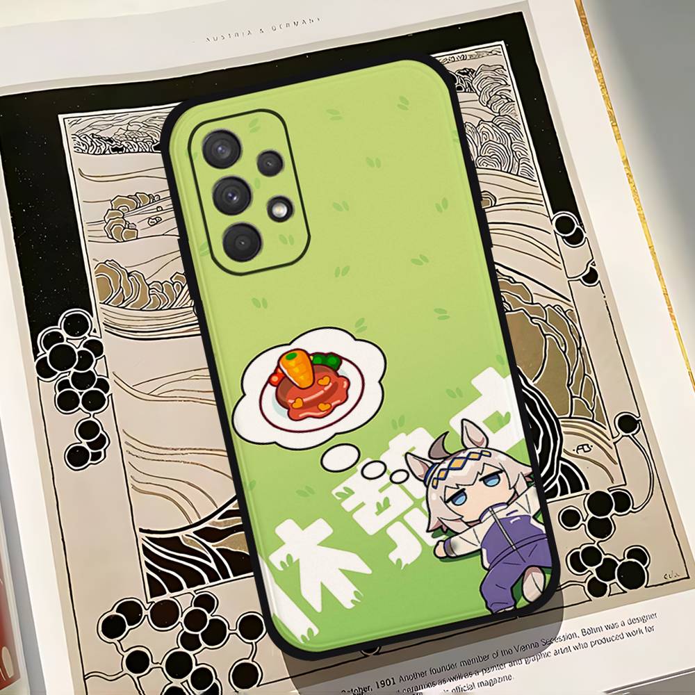 Anime U-Umamusume Pretty Derby Phone Case For Samsung Galaxy S25 S24 S23 S22 S21 FE Plus Ultra A13 A20 A32 A70 Black Cover