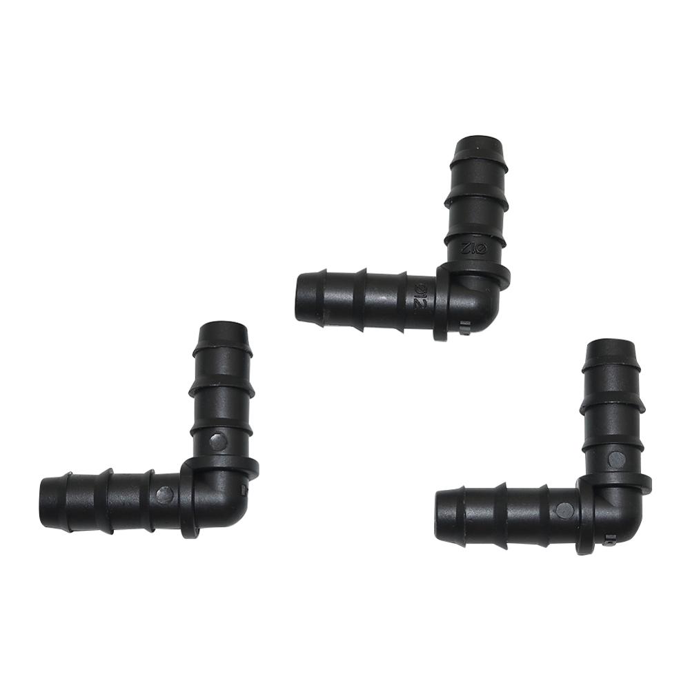 50 Pezzi Connettori a Gomito Barbati da 8 mm DN12 Giunto a Gomito Retto Connettore Tubo Irrigazione a Goccia Giardino Agricoltura Divisori per Tubi Flessibili