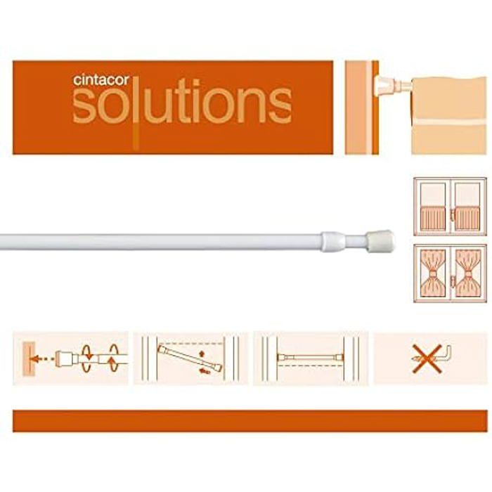 Porte-vis fileté 8 mm 40-65 cm Blanc 2 unités