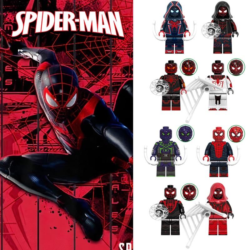 G0120 Superhero Building Blocks Spider-man Great Responsibility Suit In Red Cape