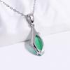 Halskette mit Anhänger aus 925er Sterlingsilber mit natürlichem grünem Achat, edler Schmuck für Frauen, Party- und Geburtstagsgeschenk sowie Alltagskleidung
