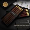 High-End Chinese Rosewood Chopsticks Gift Set - Red Sandalwood, Non-Slip, Unpainted