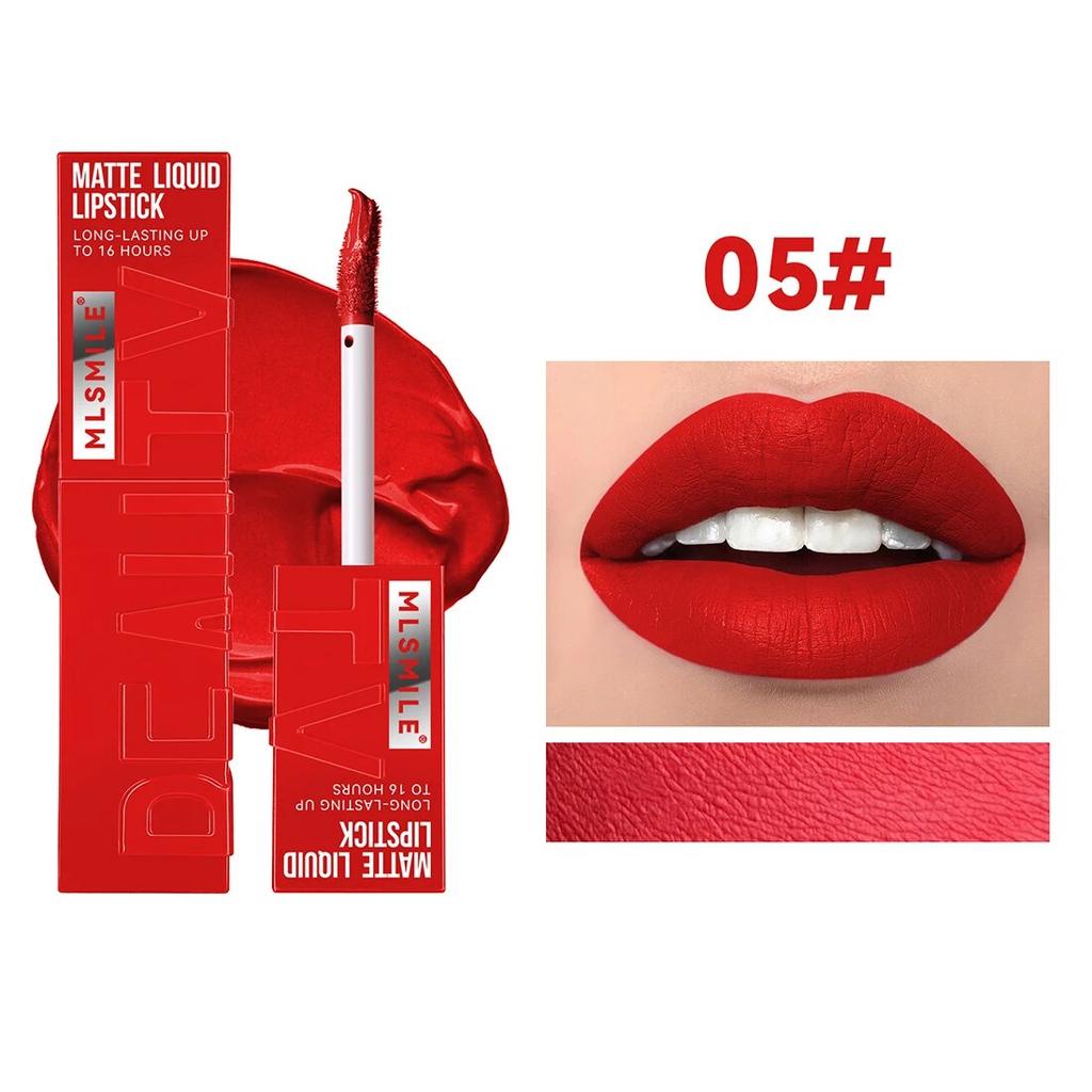 Matte Lip Glaze Non Fading Liquid Lipstick Waterproof Lip Gloss Women's Lip Makeup Lip Glaze Cosmetics