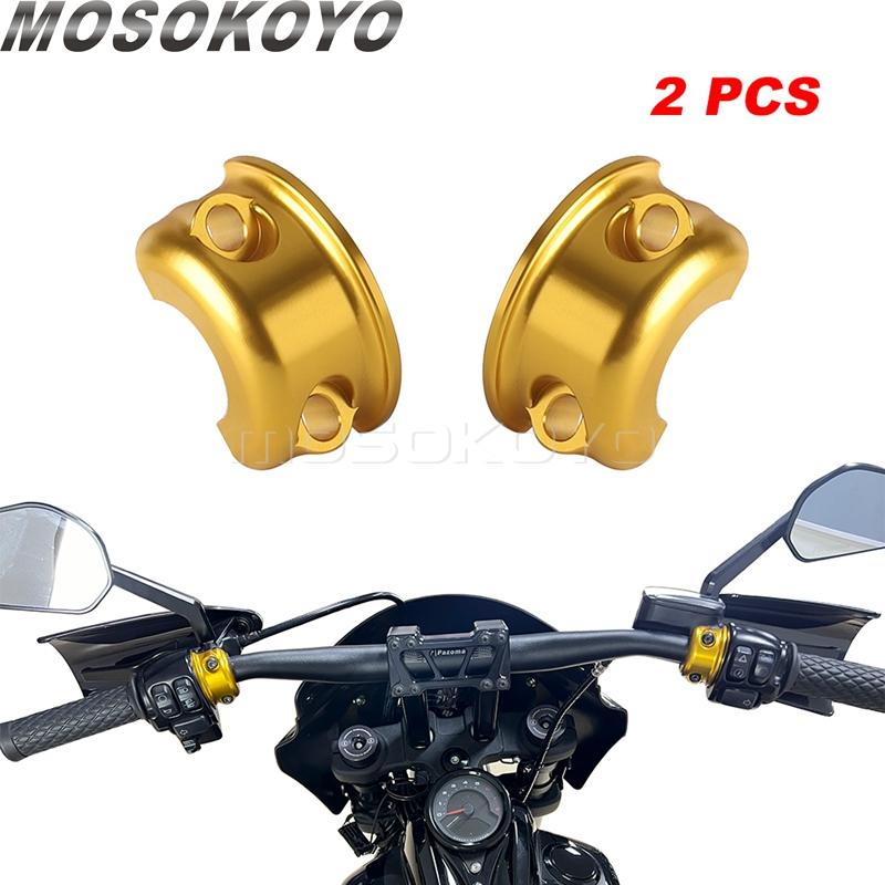 For Harley Dyna FXD Half Clamps Perch Clamp Master Cylinder Brake Clutch Control Bracket For Low Rider Fat Street Bob Wide Glide