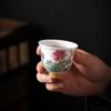 Kung Fu Tea Cup Twelve Flower Gods Set Enamel Pastel Ceramics 12 Pieces Gift Box Host’s Ceramics & Pottery Chinese Teaware Bar