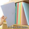 1 PCS A4 Letter Size Jelly Color 5-index Expending File Folder Office Supplies Student Stationary Smile Printing Organizer