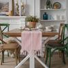 Nordic Jacquard Geometric Table Flag Fringed Fashion Tea Flag Dining Flag Long Polyester Cotton Tablecloth