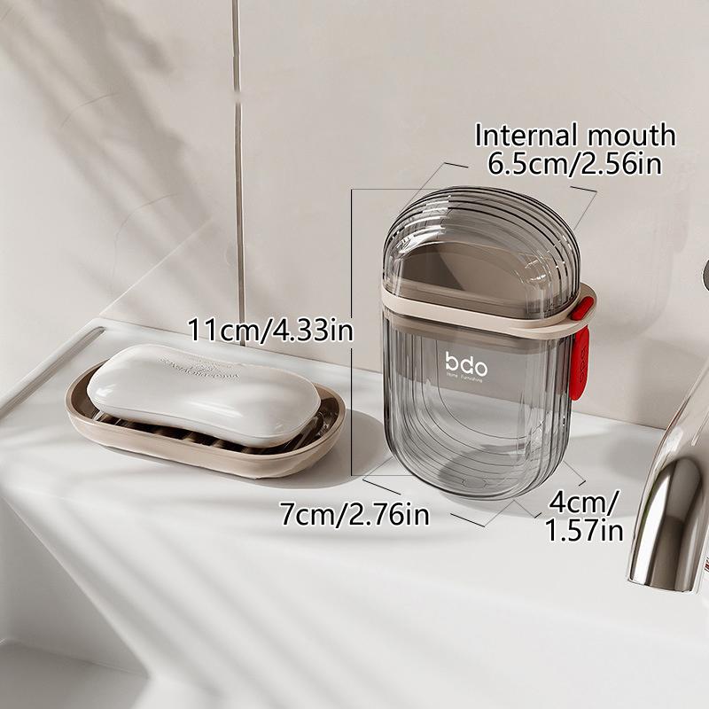 Travel Soap Dish With Drain Water Bathroom Supplies Portable Gadgets For Traveling Holder Container Accessories Home Storage Box