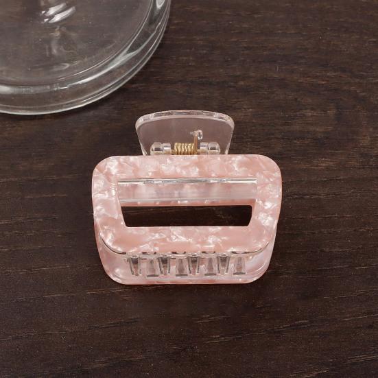 Hair Claw Hollow Square Design Back Head Hair Clip Anti-slip Teeth Strong Grip Shower Hair Clamp Versatile Hair Accessory