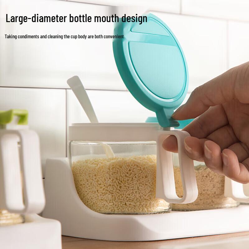 Chahua 3-Piece Round Glass Seasoning Jar Set