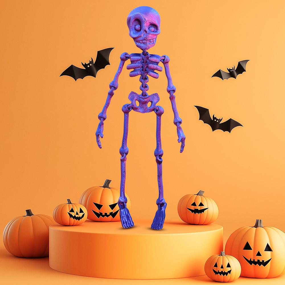 3D Printed Skeleton Fridge Magnets Mini Magnetic Skeleton Fridge Magnet for Halloween Home Kitchen Office and Locker Decoration